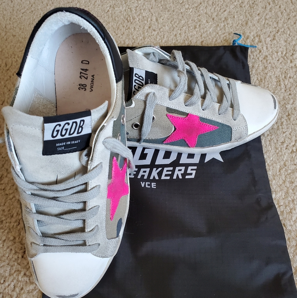 Golden Goose Superstars Camo Sz 38